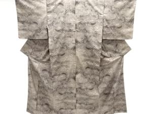 草花模様織り出し本場泥大島紬着物(9マルキ)